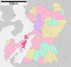 Location of Kami-Amakusa in Kumamoto Prefecture