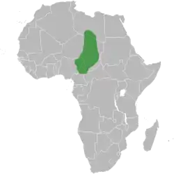 The farthest extent of the medieval Kanem-Bornu state.