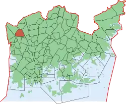 Position of Kannelmäki within Helsinki