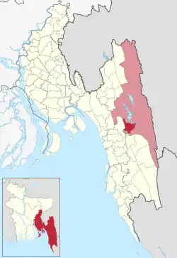 Location of Kaptai Sub-District