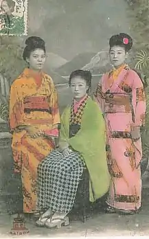 Japanese sex workers in Saigon, c. 1910