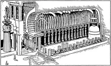 Karla Chaitya section in perspective.