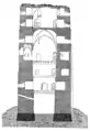 Cross section view of Kärnan tower