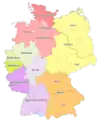 The fourteen Oberligas in Germany