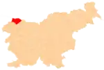 The location of the Municipality of Kranjska Gora