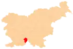 The location of the Municipality of Loška Dolina