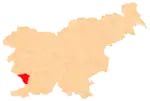 The location of the Municipality of Sežana