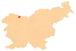 Location of Žirovnica Municipality