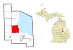 Location within Bay County