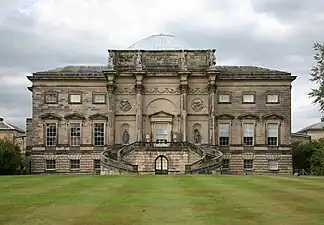 Kedleston Hall, Kedleston, Derbyshire, England based on the Arch of Constantine in Rome, the 1760s, by Robert Adam