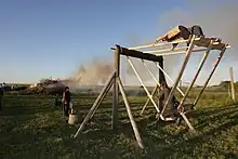 Traditional Estonian village swing