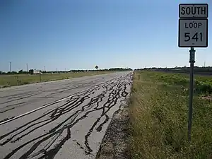 Loop 541 after the US 59 exit to the northeast of Kendleton