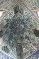 Mosque cupola, with Quranic inscriptions and Kufic representations of Allah's and Muhammad's names worked into the tiling