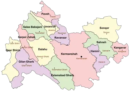 Counties of Kermanshah Province