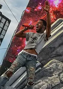 Kid Cudi performing at Coachella in 2014