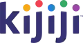 The current Kijiji logo, featuring a rainbow of colors in the dots above the I's and J's.