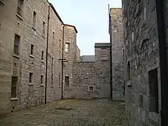 The view from the prison courtyards.