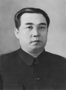 Kim Il Sung wearing a Mao suit