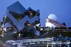 The Pavilions of Futuroscope in Poitiers by Denis Laming, 1984