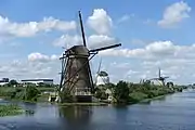 Kinderdijk windmills along the main canal