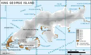 Location on King George Island