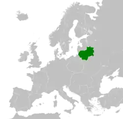 Location of Lithuania in ca. 1263