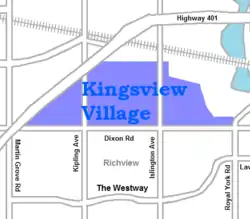 Location of Kingsview Village