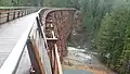 The newly restored Kinsol Trestle, which spans the Koksilah River on Vancouver Island