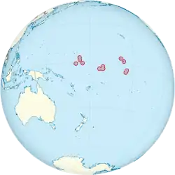 Location of Kiribati