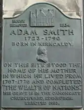 A plaque of Smith