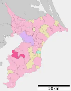 Location of Kisarazu in Chiba Prefecture