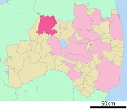 Location of Kitakata in Fukushima Prefecture