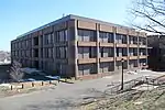 Kline Geology Laboratory from the hillside near J.W. Gibbs Lab