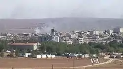 View of Kobanî during the siege in 2014