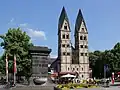 Basilica of St. Castor with Kastorbrunnen fountain