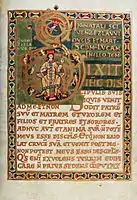 The new Bohemian monarchy uses a blessing haloed hand in the Coronation Gospels of Vratislav II.