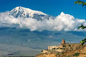 View of Ararat with the Khor Virap in the front, Armenia