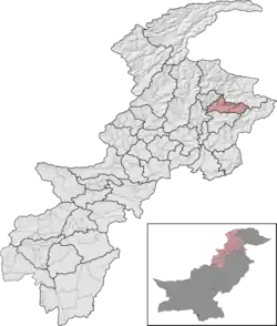 Kolar-Palas District (red) in Khyber Pakhtunkhwa