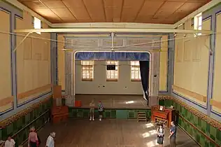 Inside Kolmanskop ballroom