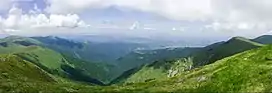 Panoramic view of the plains to the north looking from the peak