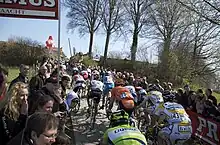 The Koppenberg during the 2009 Tour of Flanders