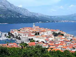 Panorama view of Korčula