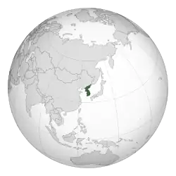 Location of Korea