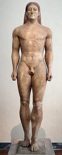 Unknown artist: Kouros Anavissos. National Archaeological Museum of Athens, c. 530 BC