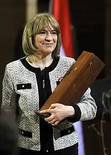 Kati Kovács when she received the Kossuth Prize in the Parliament on March 14, 2014