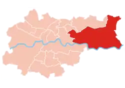 Location of Wzgórza Nowa Huta within Kraków