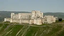 Modern photograph of Krak des Chevaliers castle