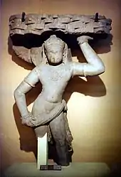 Gupta Krishna lifting Mount Govardhana, 4th to 6th century