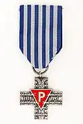 P-triangle on the Polish medal for camp victims