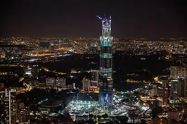 Merdeka 118 at night, November 2019